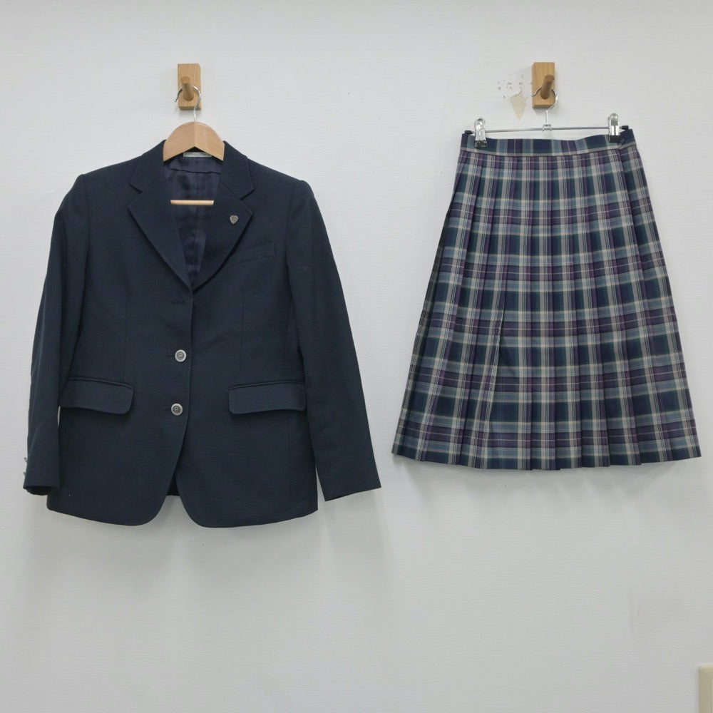 【中古】群馬県 伊勢崎工業高等学校 女子制服 5点（ブレザー・ニット・スカート）sf016555