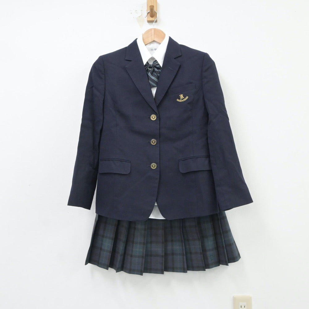 【中古】埼玉県 川口高等学校 女子制服 5点（ブレザー・シャツ・ニット・スカート）sf016557