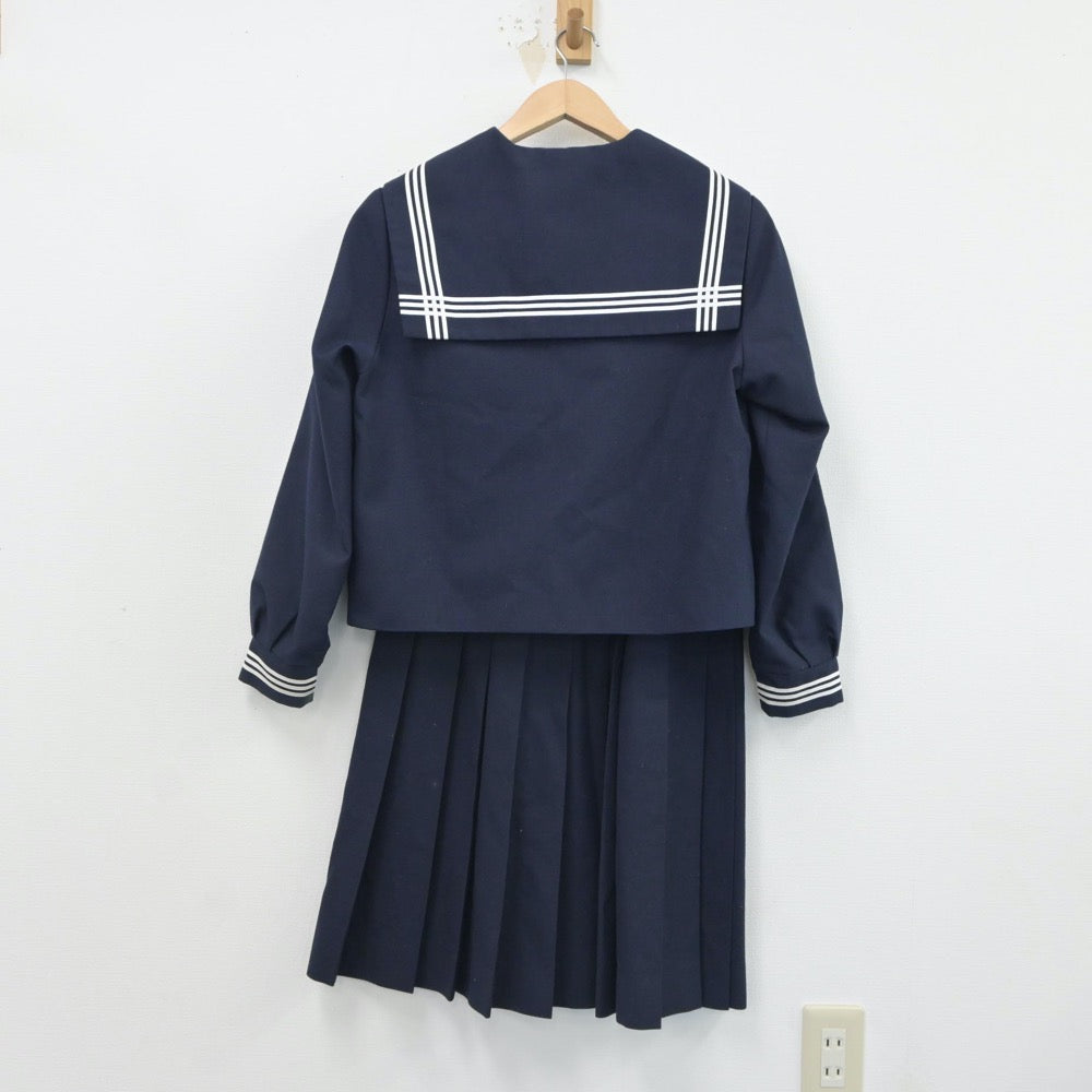 【中古】福島県 向陽中学校 女子制服 3点（セーラー服・スカート）sf016561