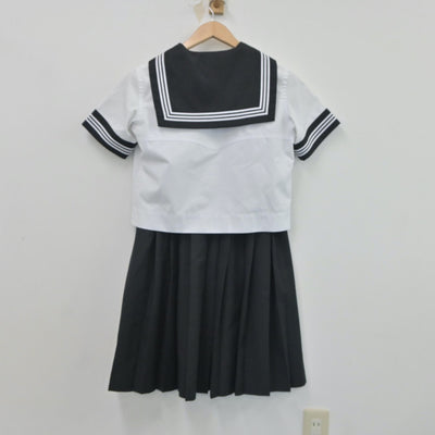 【中古】埼玉県 富士見中学校 女子制服 3点（セーラー服・スカート）sf016564