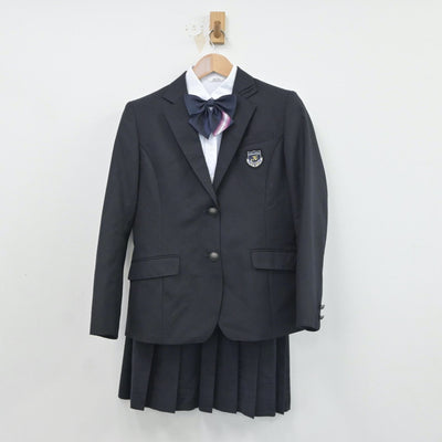 【中古】岡山県 倉敷高等学校 女子制服 5点（ブレザー・シャツ・ニット・スカート）sf016568