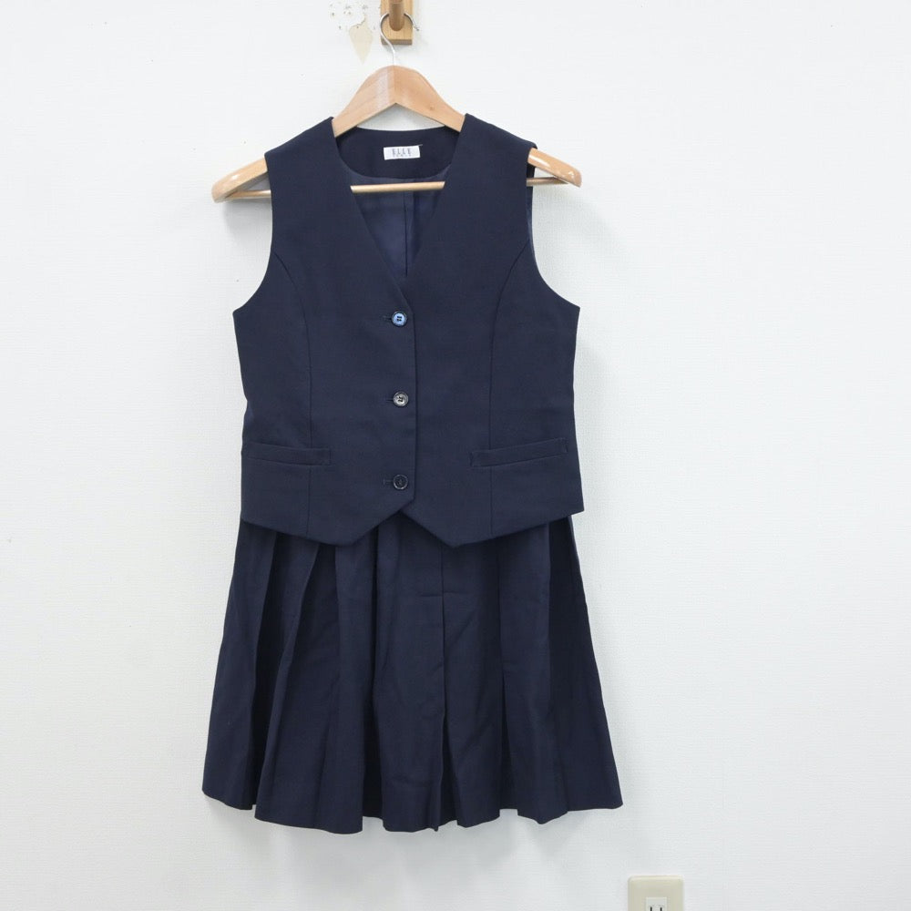 【中古】群馬県 商業高等学校(太田高等学校) 女子制服 4点（ブレザー・ベスト・スカート）sf016575