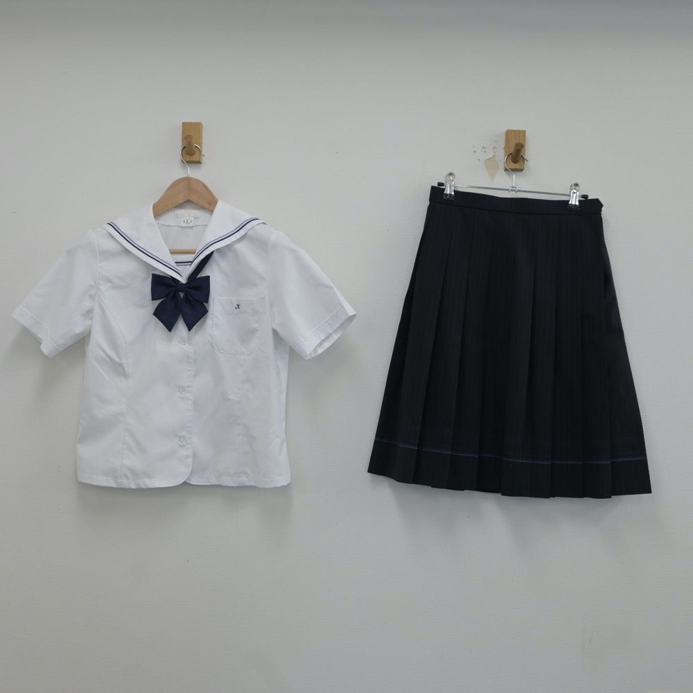 【中古】岡山県 倉敷高等学校 女子制服 4点（セーラー服・スカート）sf016577