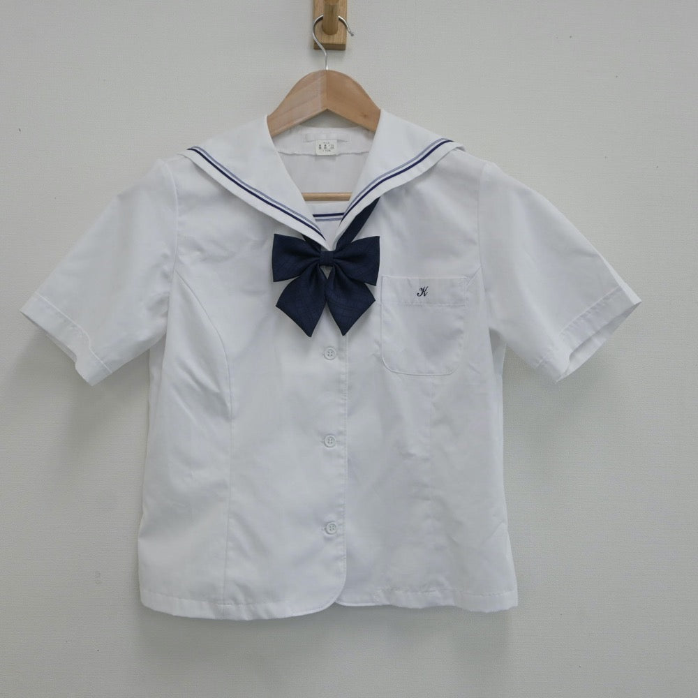 【中古】岡山県 倉敷高等学校 女子制服 4点（セーラー服・スカート）sf016577