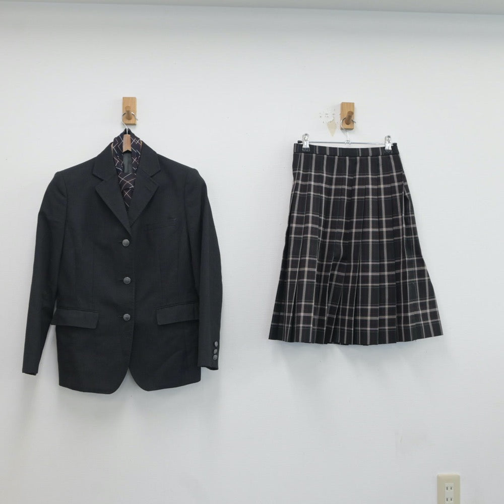 【中古】愛知県 岡崎城西高等学校 女子制服 2点（ブレザー・スカート）sf016578