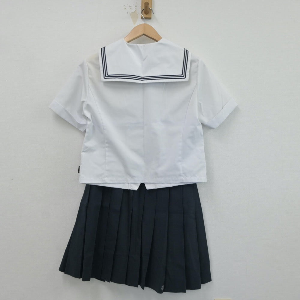 【中古】福井県 北陸高等学校 女子制服 3点（セーラー服・セーラー服・スカート）sf016582