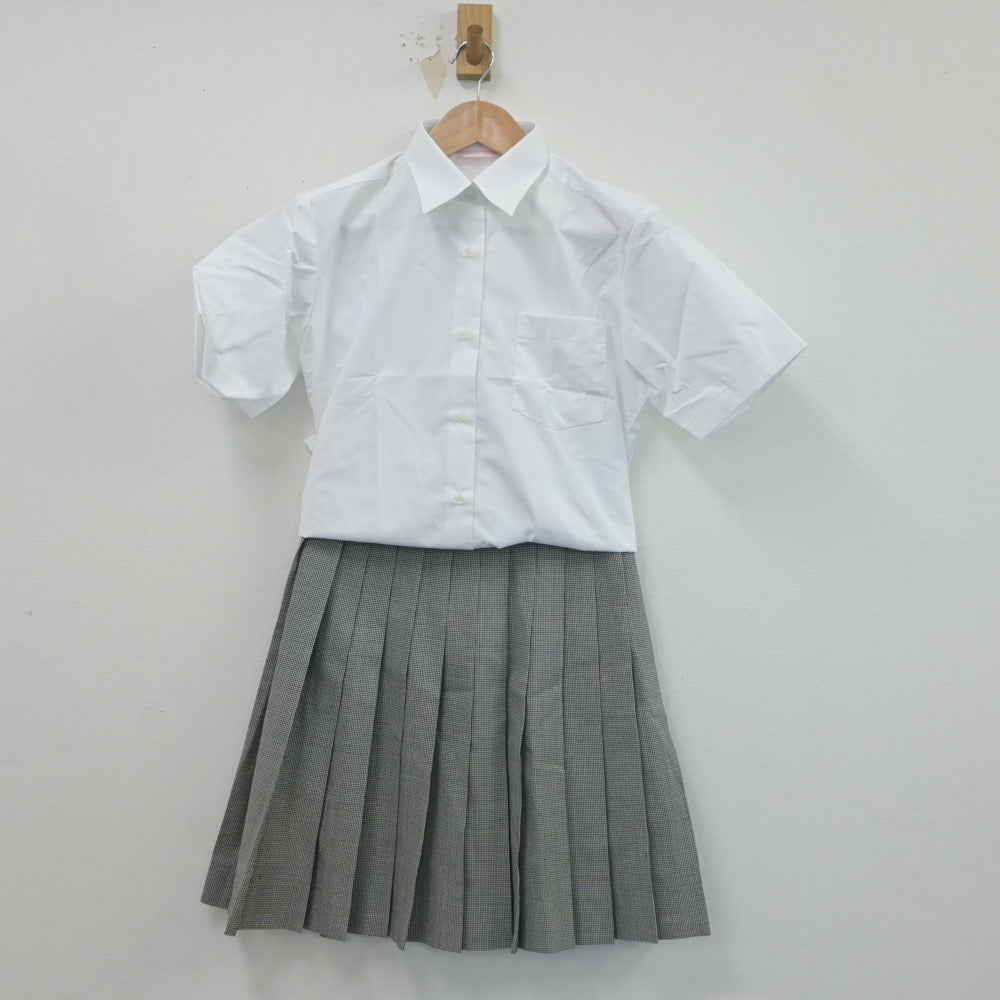 【中古】愛知県 名東高等学校 女子制服 2点（シャツ・スカート）sf016586