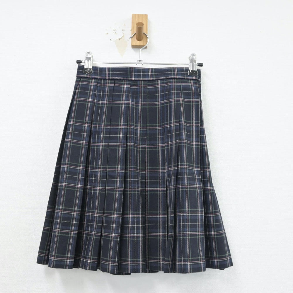 【中古】福岡県 星琳高等学校 女子制服 3点（シャツ・ニット・スカート）sf016588