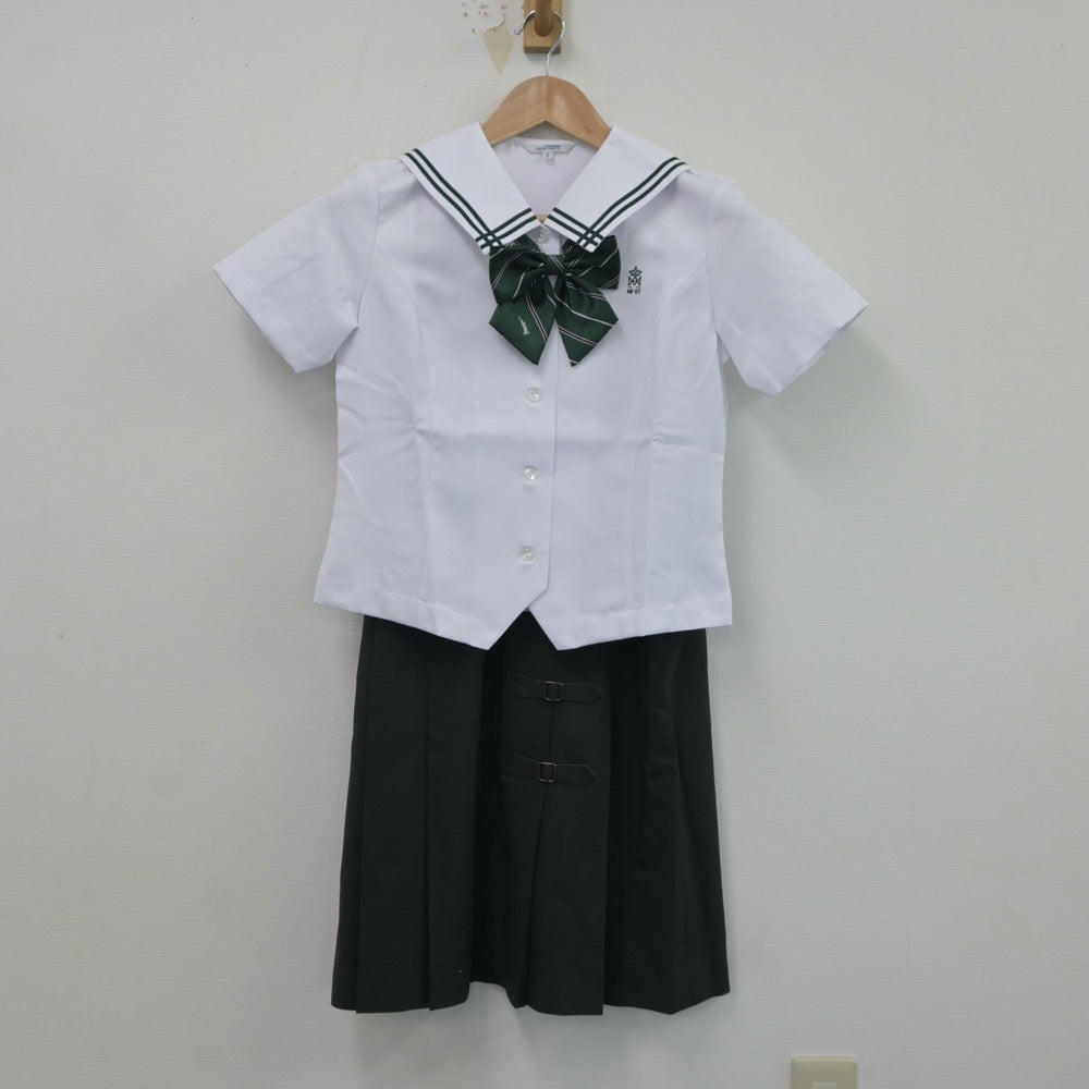 【中古】三重県 海星中学校 女子制服 5点（セーラー服・スカート）sf016591