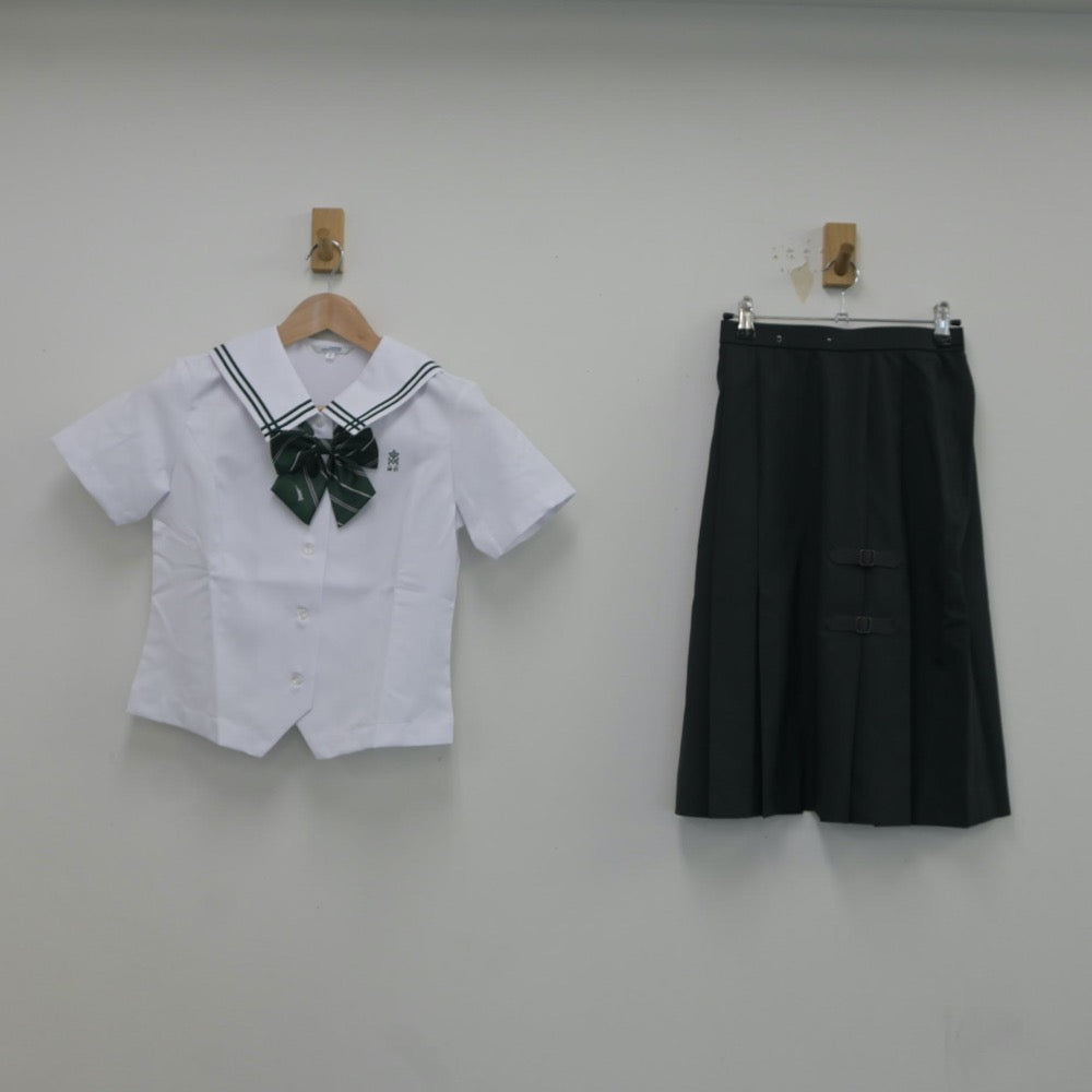 【中古】三重県 海星中学校 女子制服 5点（セーラー服・スカート）sf016591