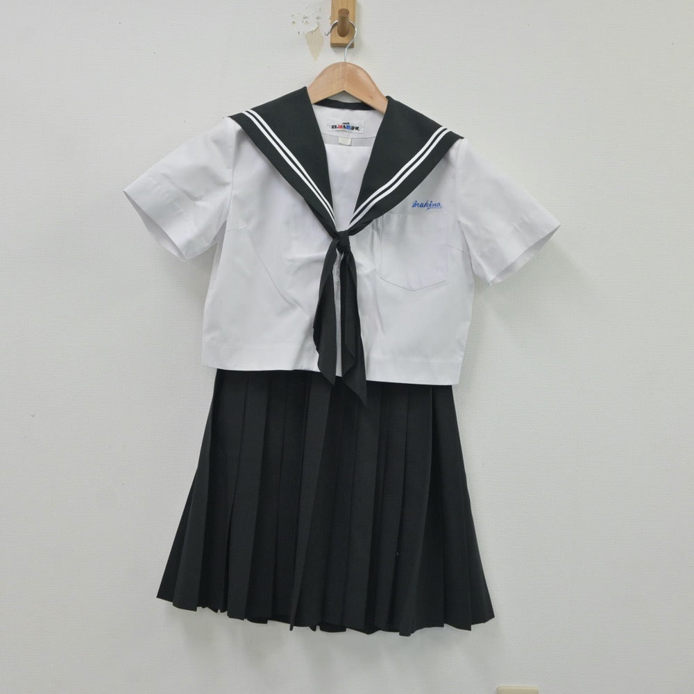 【中古】愛知県 松平中学校 女子制服 4点（セーラー服・スカート）sf016595