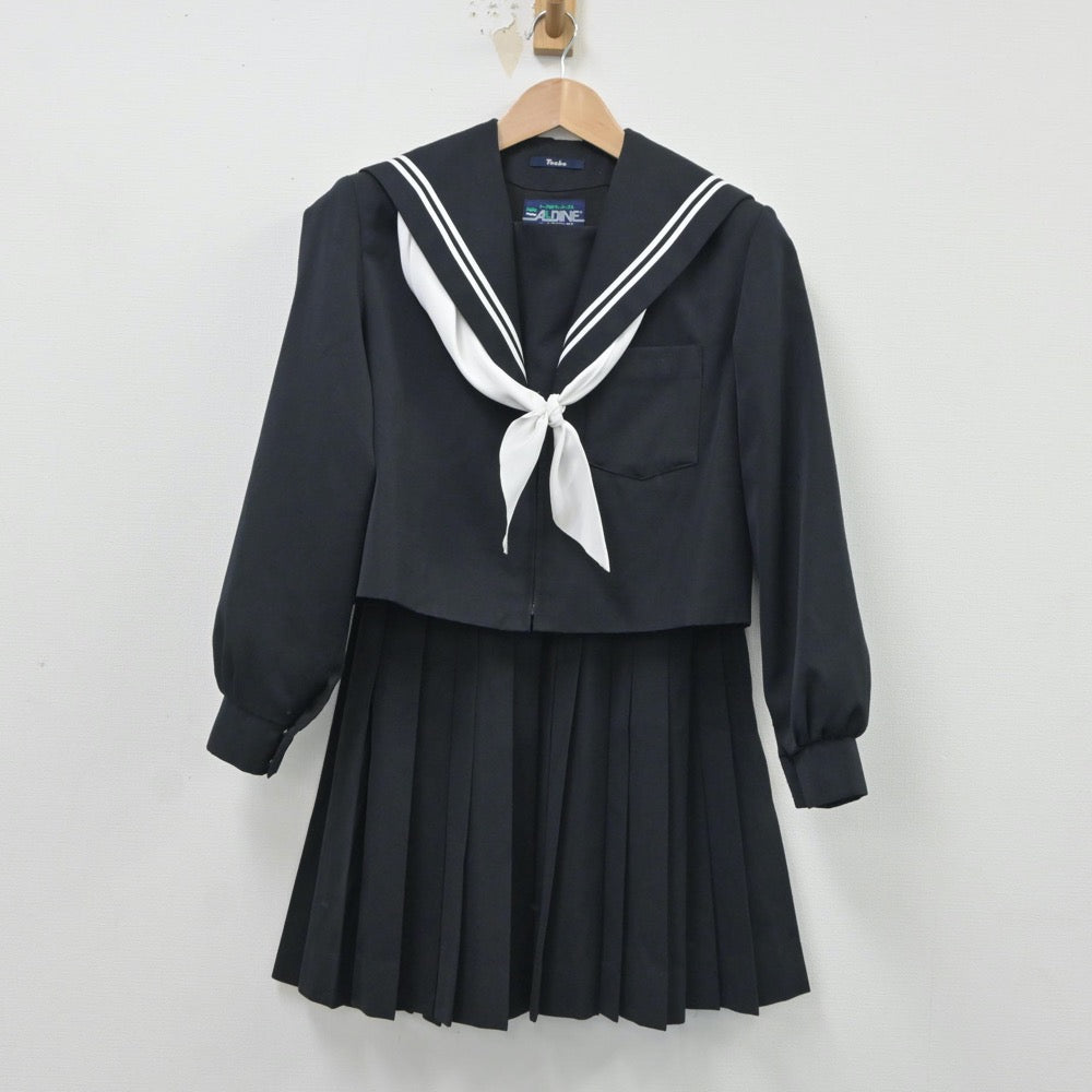 【中古】愛知県 松平中学校 女子制服 5点（セーラー服・セーラー服・スカート）sf016596