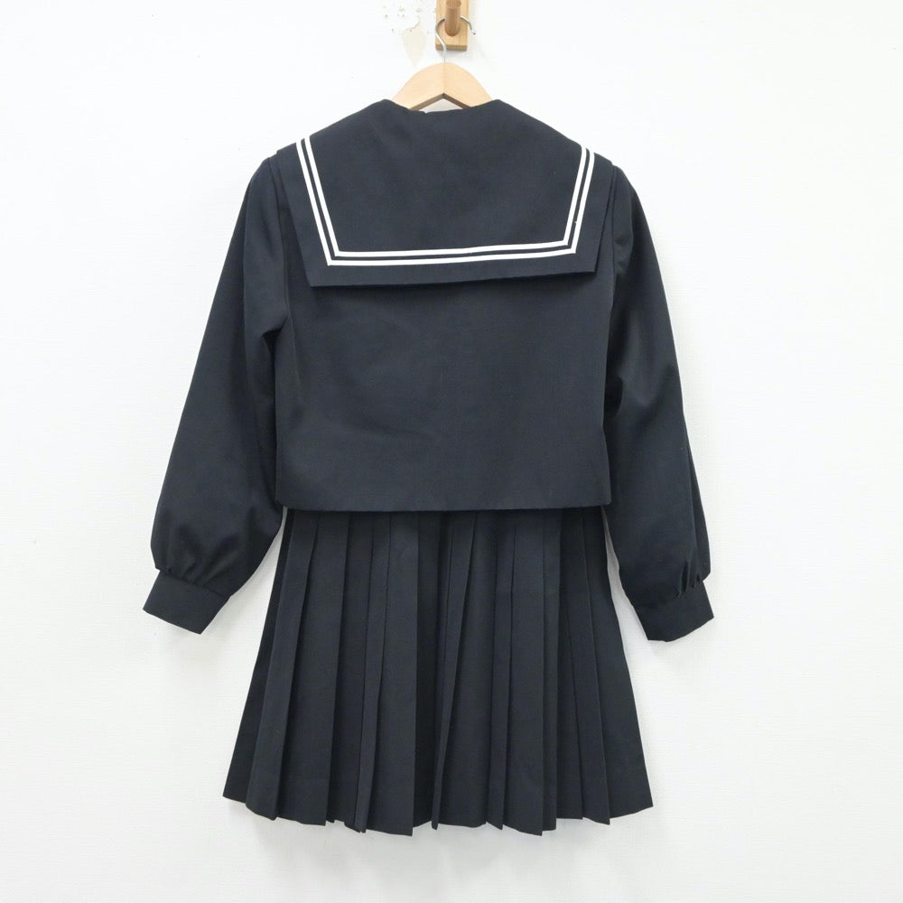 【中古】愛知県 松平中学校 女子制服 5点（セーラー服・セーラー服・スカート）sf016596