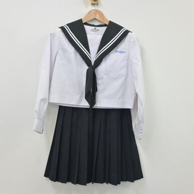 【中古】愛知県 松平中学校 女子制服 5点（セーラー服・セーラー服・スカート）sf016596