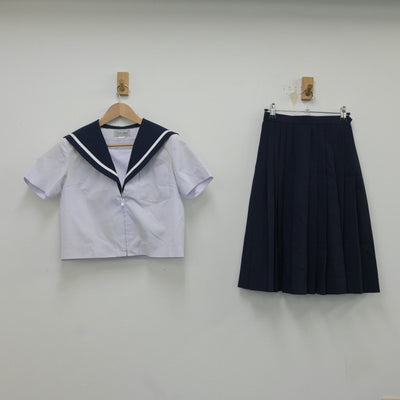 【中古】愛知県 長良中学校 女子制服 2点（セーラー服・スカート）sf016598