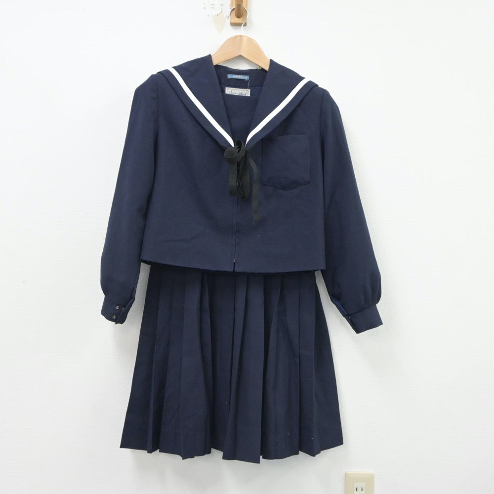 【中古】愛知県 長良中学校 女子制服 3点（セーラー服・スカート）sf016600