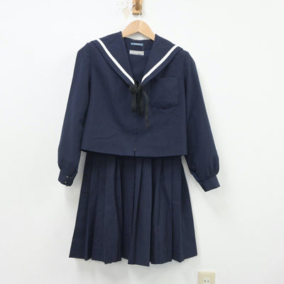 【中古】愛知県 長良中学校 女子制服 3点（セーラー服・スカート）sf016600