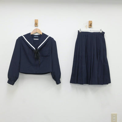 【中古】愛知県 長良中学校 女子制服 3点（セーラー服・スカート）sf016600