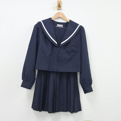 【中古】愛知県 長良中学校 女子制服 2点（セーラー服・スカート）sf016601