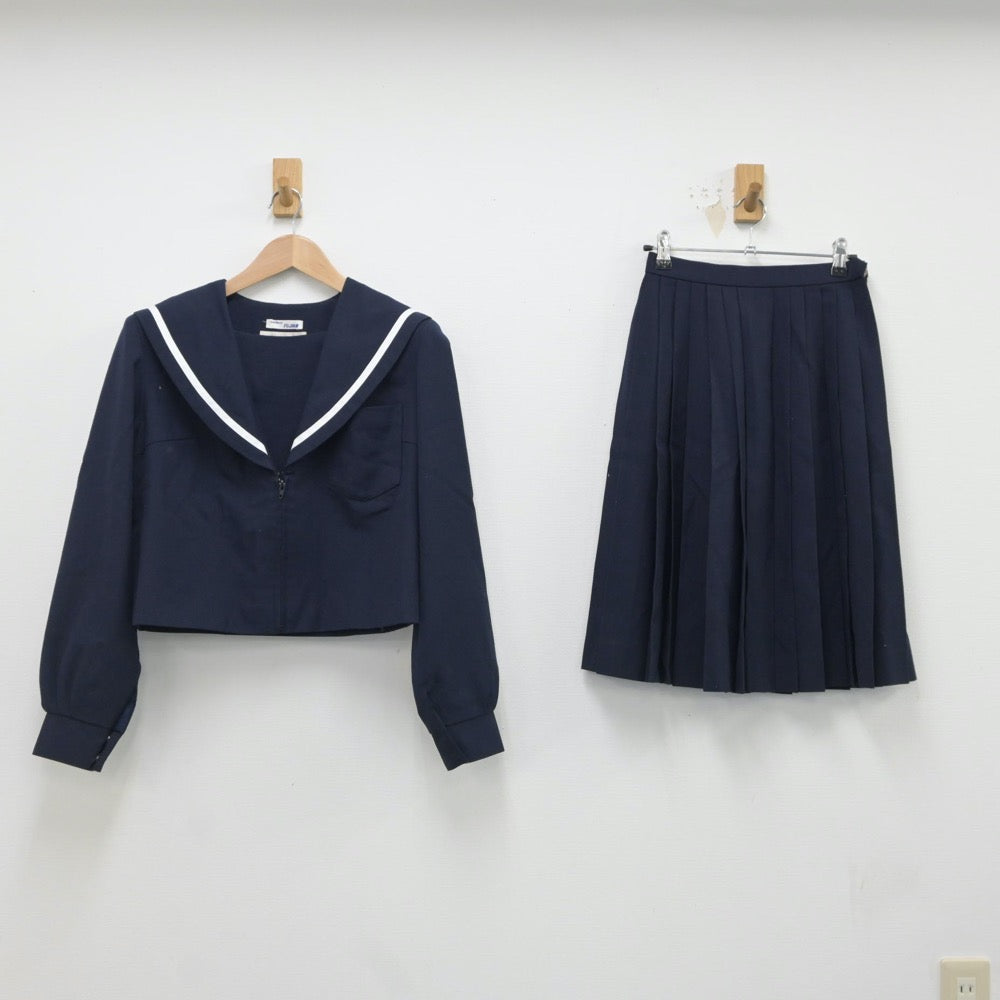 【中古】愛知県 長良中学校 女子制服 2点（セーラー服・スカート）sf016601