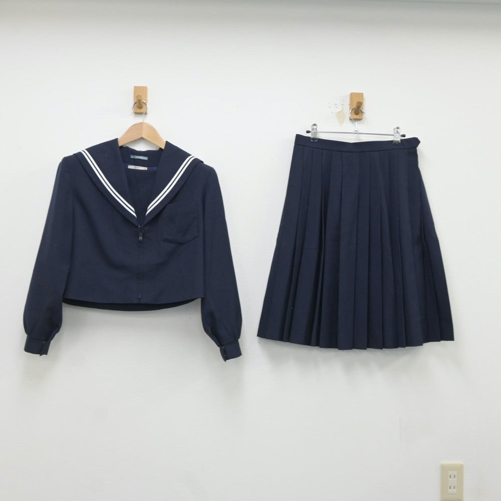 【中古】愛知県 助光中学校 女子制服 2点（セーラー服・スカート）sf016602