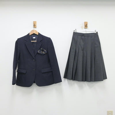 【中古】兵庫県 須磨学園高等学校 女子制服 4点（ブレザー・ニット・スカート）sf016608