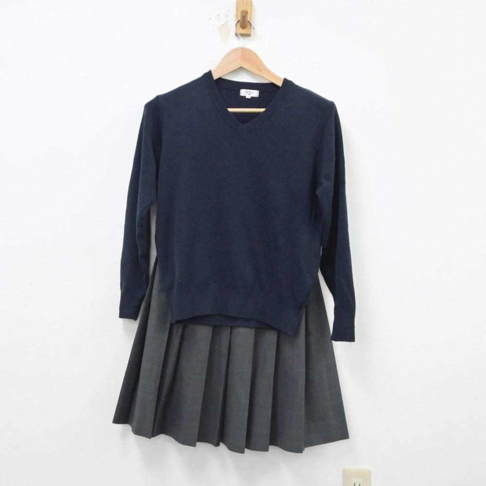 【中古】兵庫県 須磨学園高等学校 女子制服 4点（ブレザー・ニット・スカート）sf016608