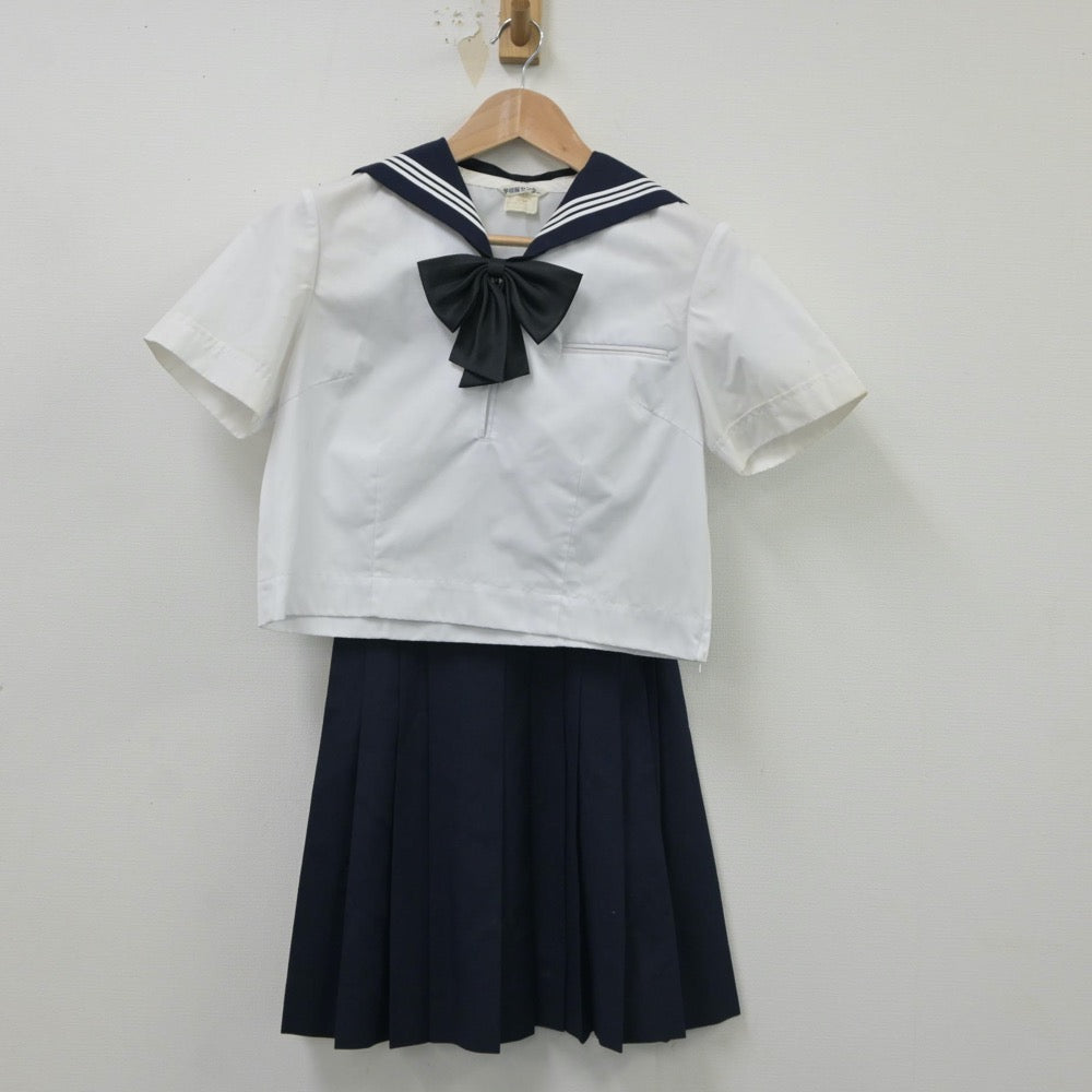 【中古】東京都 駒場高等学校 女子制服 3点（セーラー服・スカート）sf016620