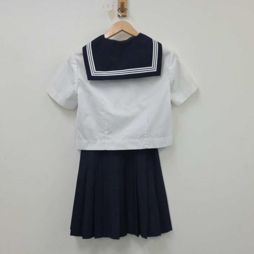 【中古】東京都 駒場高等学校 女子制服 3点（セーラー服・スカート）sf016620