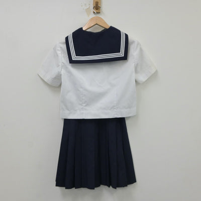 【中古】東京都 駒場高等学校 女子制服 3点（セーラー服・スカート）sf016620