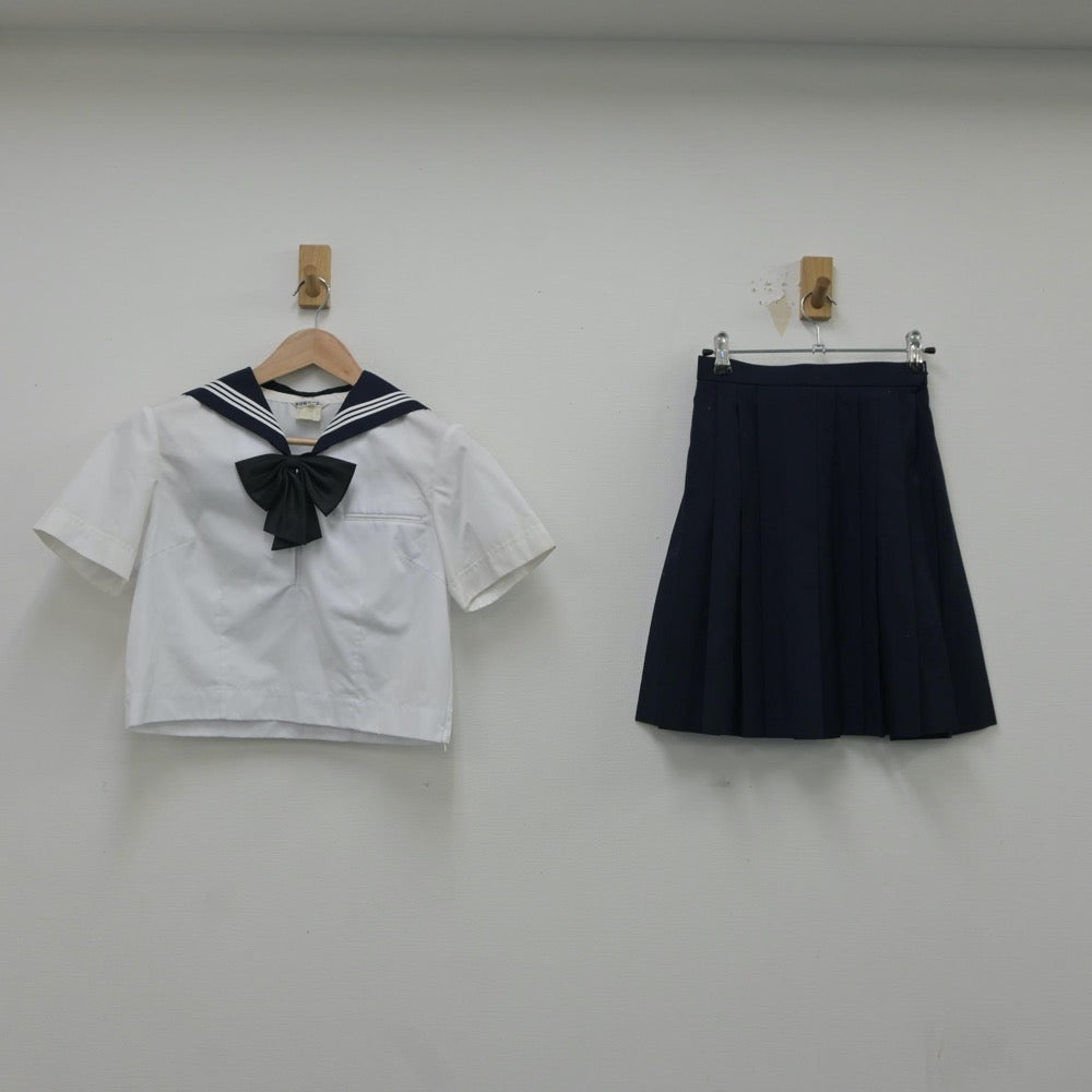 【中古】東京都 駒場高等学校 女子制服 3点（セーラー服・スカート）sf016620