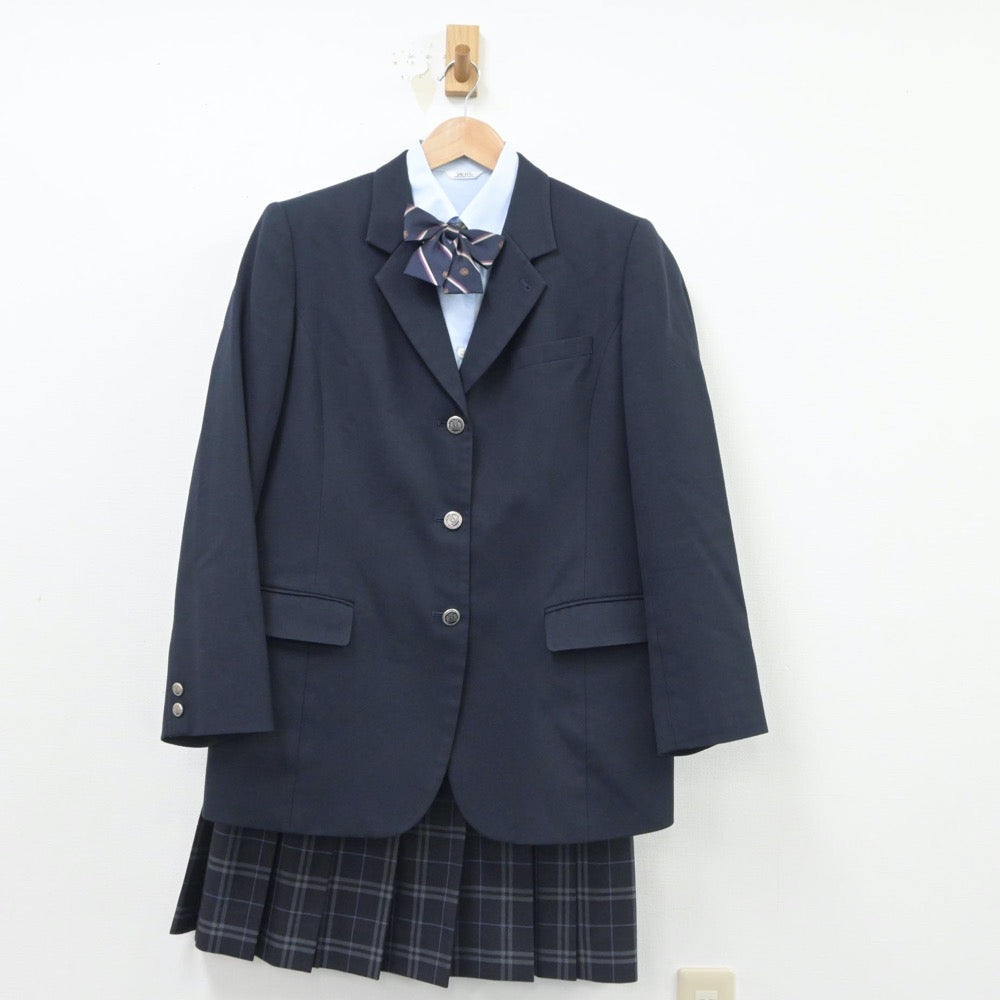 【中古】神奈川県 秦野総合高等学校 女子制服 4点（ブレザー・シャツ・スカート）sf016630