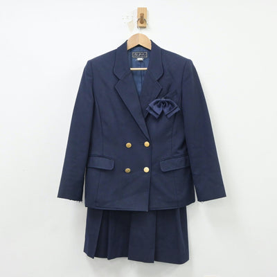 【中古】岡山県 倉敷商業高等学校 女子制服 5点（ブレザー・ベスト・スカート）sf016632