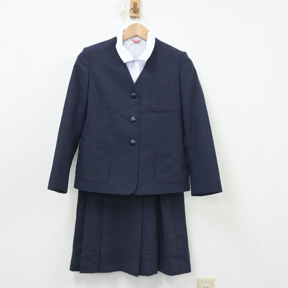 【中古】東京都 葛西第三中学校 女子制服 5点（ブレザー・シャツ・ニット・スカート）sf016633