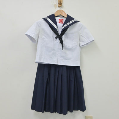 【中古】愛知県 小牧中学校 女子制服 4点（セーラー服・スカート）sf016634