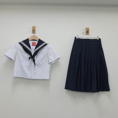 【中古】愛知県 小牧中学校 女子制服 4点（セーラー服・スカート）sf016634