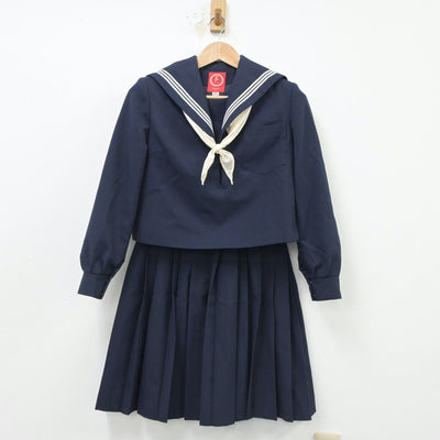 【中古】愛知県 小牧中学校 女子制服 3点（セーラー服・スカート）sf016636