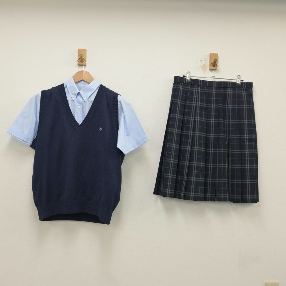 中古制服】神奈川県 秦野総合高等学校 女子制服 3点（シャツ・ニットベスト・スカート）sf016640【リサイクル学生服】 | 中古制服通販パレイド