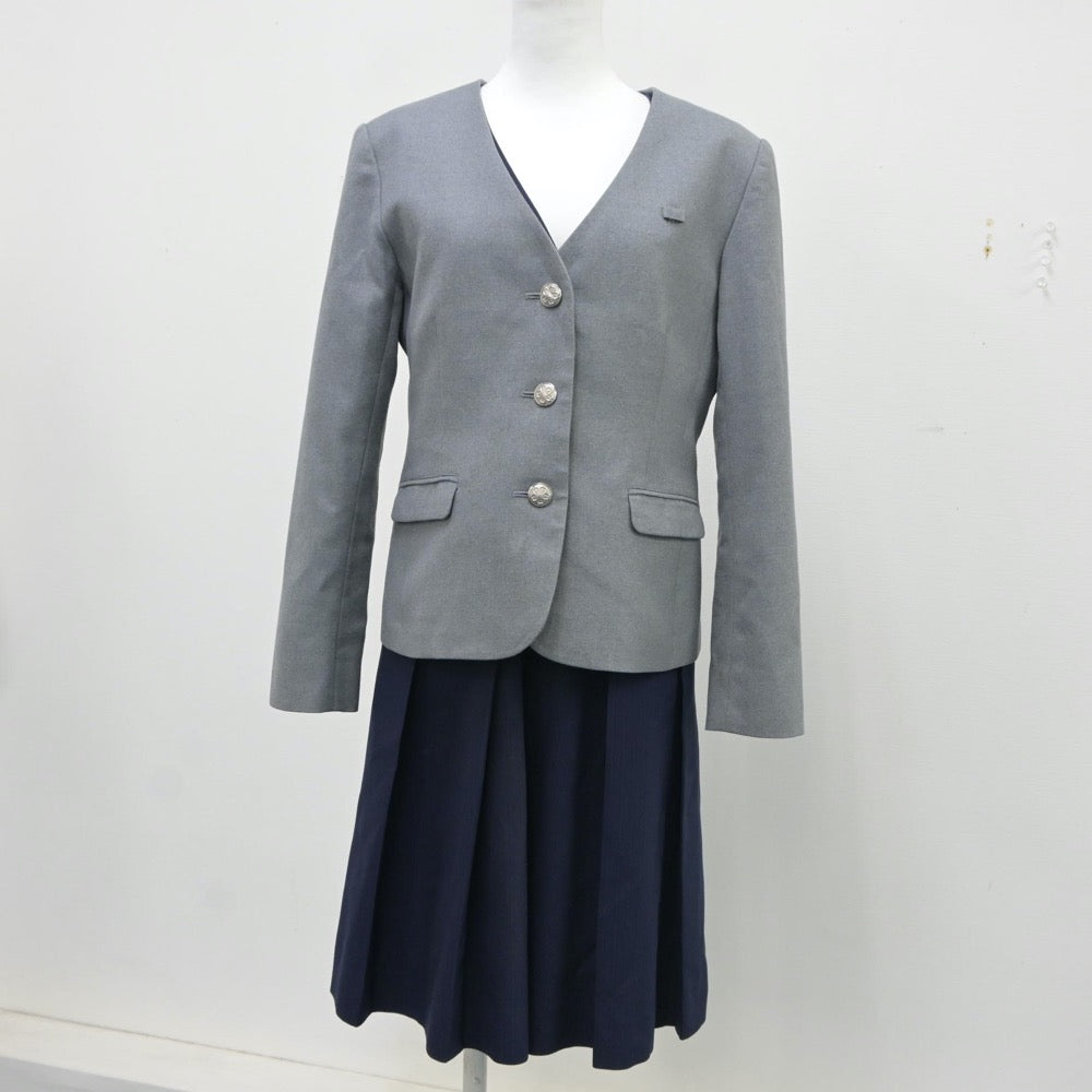 【中古】東京都 跡見学園中学校 女子制服 3点（ブレザー・ジャンパースカート・スカート）sf016657