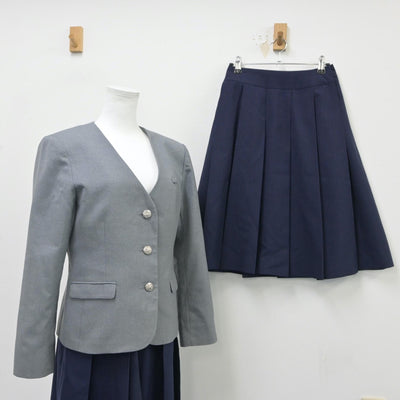 【中古】東京都 跡見学園中学校 女子制服 3点（ブレザー・ジャンパースカート・スカート）sf016657