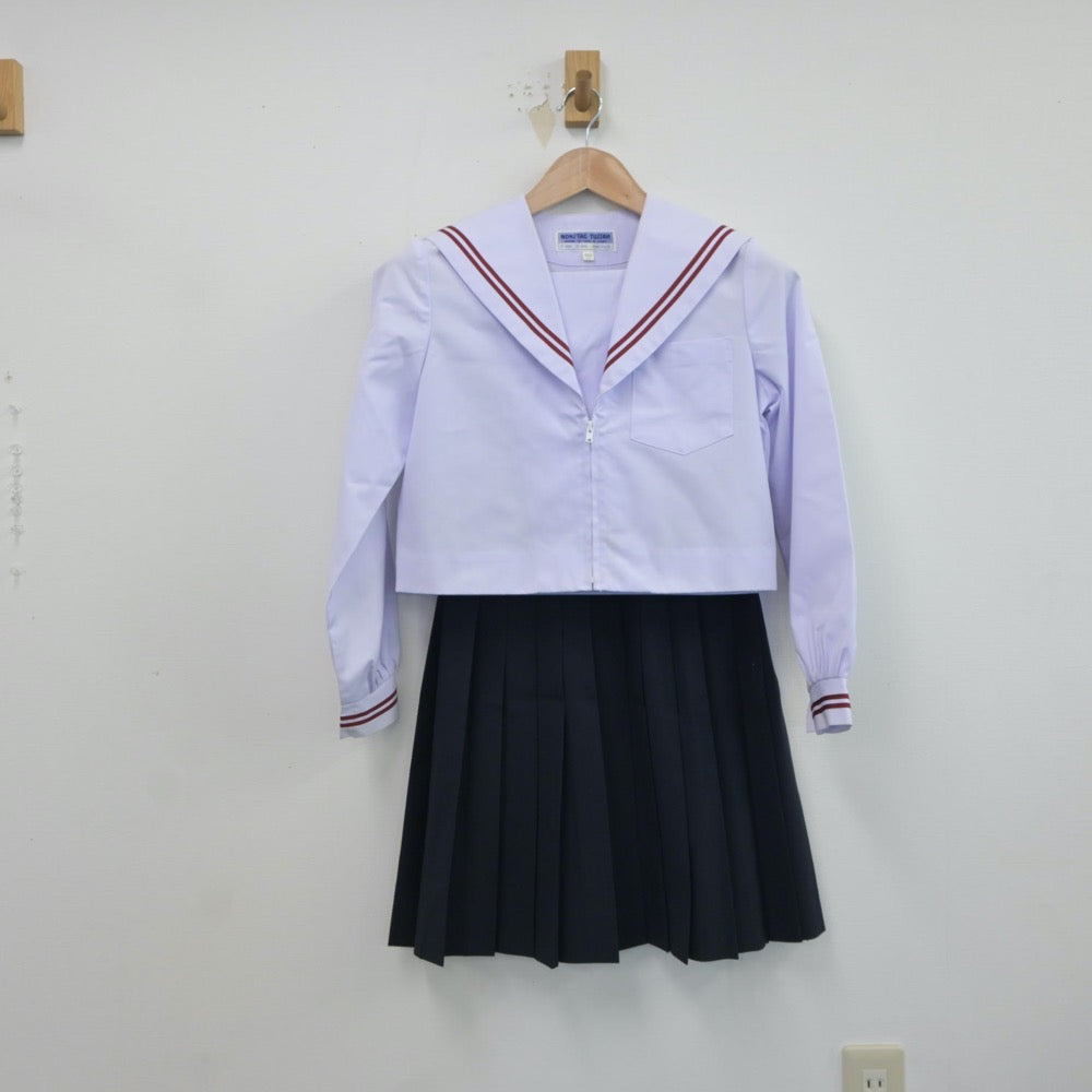 【中古】岐阜県 岐阜西中学校 女子制服 2点（セーラー服・スカート）sf016659