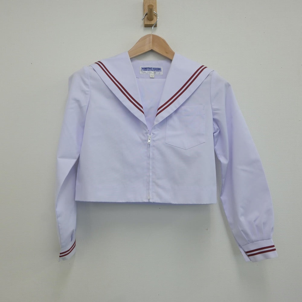 【中古】岐阜県 岐阜西中学校 女子制服 2点（セーラー服・スカート）sf016659