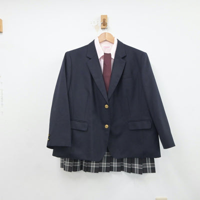 【中古】鹿児島県 屋久島おおぞら高等学校 女子制服 4点（ブレザー・シャツ・スカート）sf016669