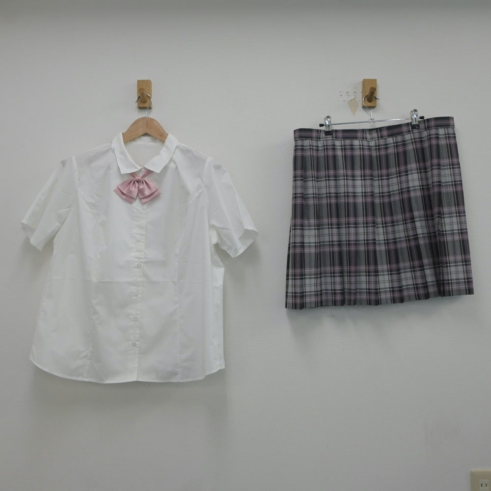 【中古】鹿児島県 屋久島おおぞら高等学校 女子制服 3点（シャツ・スカート）sf016670