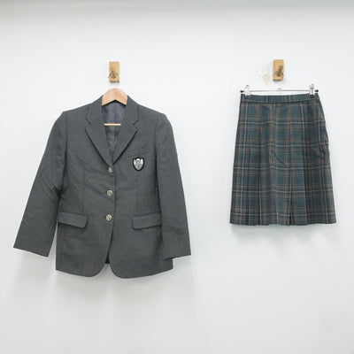 【中古】長野県 穂高商業高等学校 女子制服 3点（ブレザー・スカート）sf016671