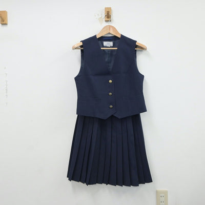 【中古】長野県 堀金中学校 女子制服 3点（ブレザー・ベスト・スカート）sf016672