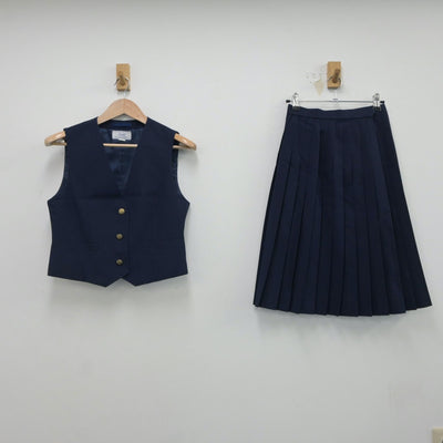 【中古】長野県 堀金中学校 女子制服 3点（ブレザー・ベスト・スカート）sf016672