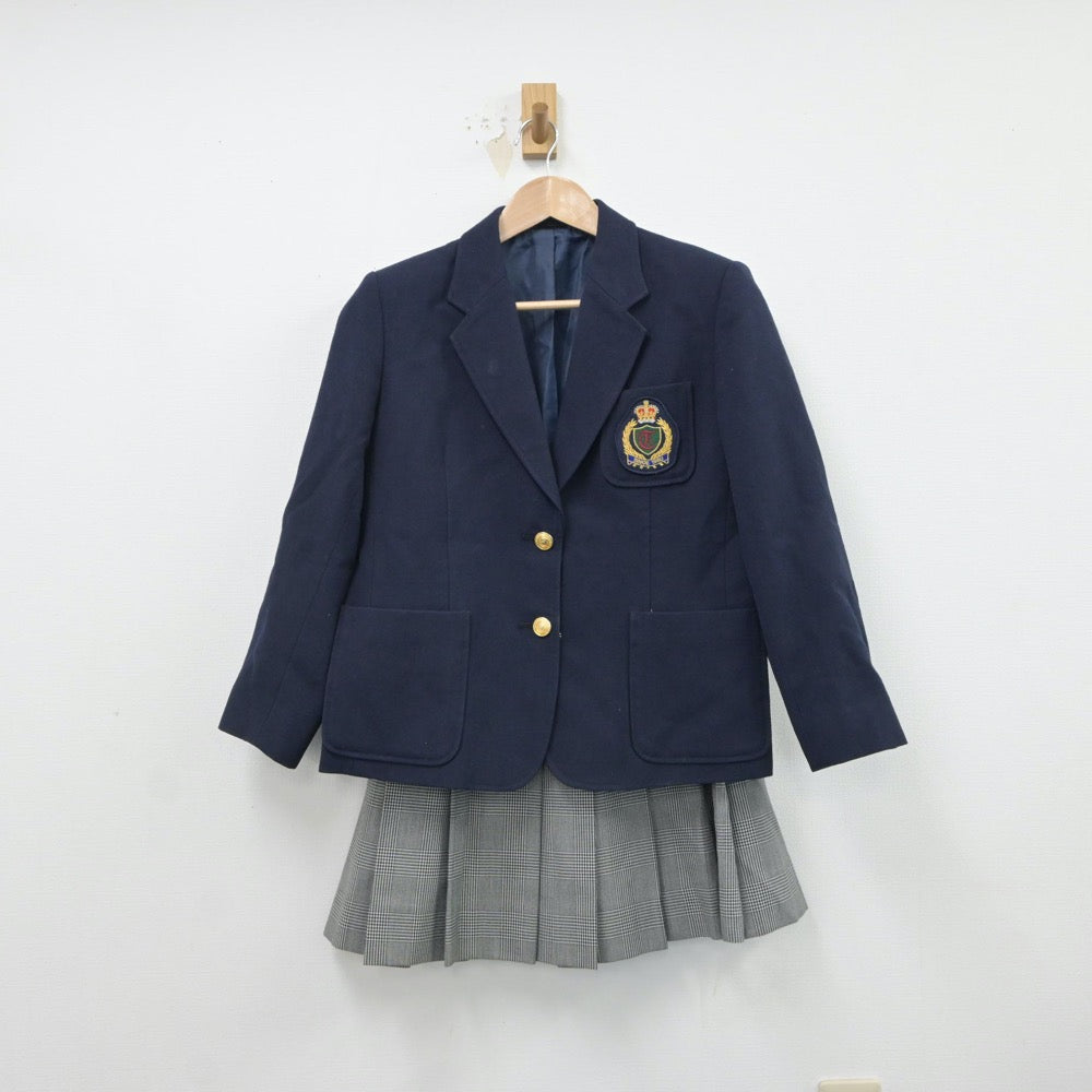 【中古】神奈川県 都岡高等学校 女子制服 3点（ブレザー・ベスト・スカート）sf016675