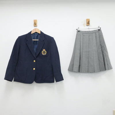 【中古】神奈川県 都岡高等学校 女子制服 3点（ブレザー・ベスト・スカート）sf016675