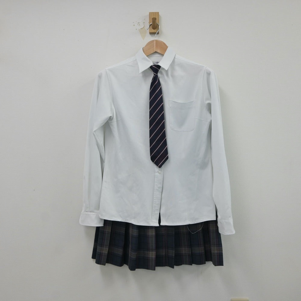 【中古】北海道 札幌北斗高等学校 女子制服 4点（シャツ・スカート）sf016677